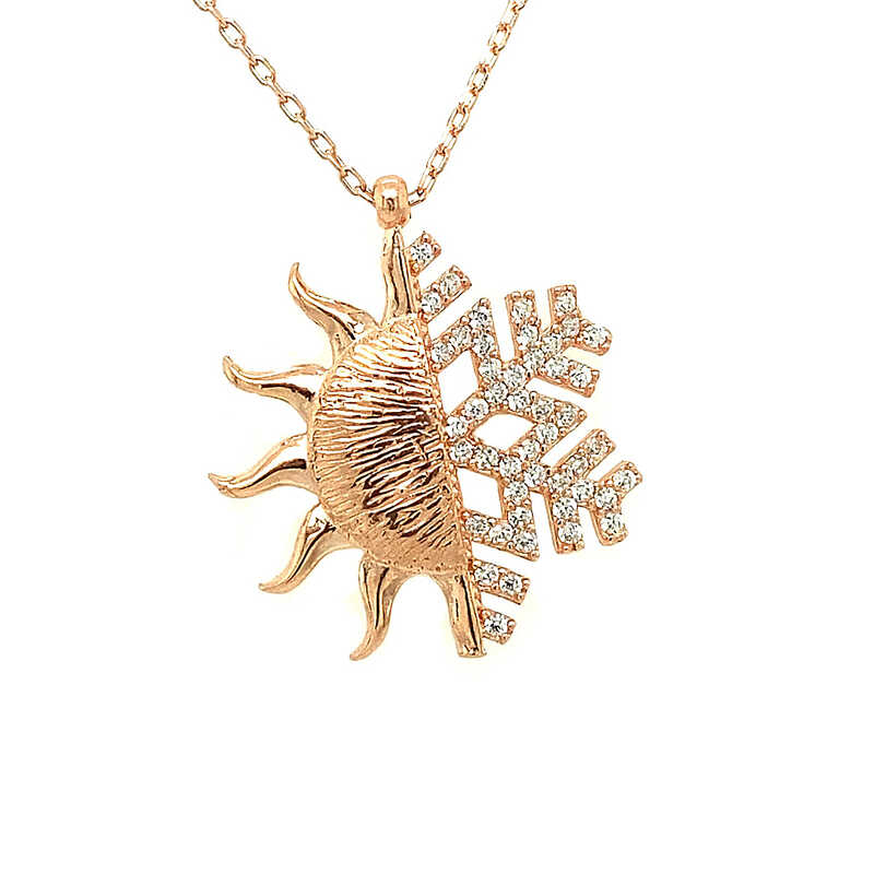 925 Ayar Gumus Gunes Kartanesi Bayan Gumus Kolye