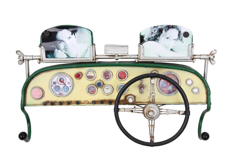 Dekoratif Metal Aski Cerceveli ve Araba Konsolu Temali Hediyelik