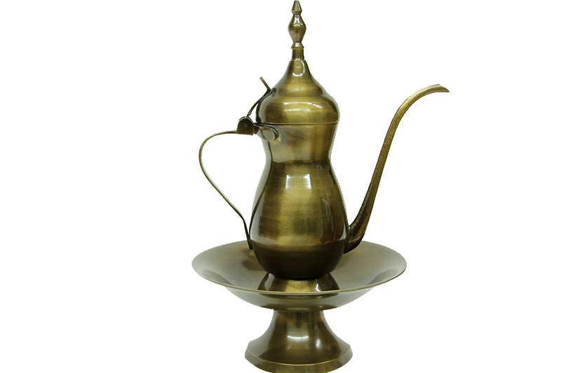 Ibrik Sahanli Antik Kabartmali Dekoratif Hediyelik