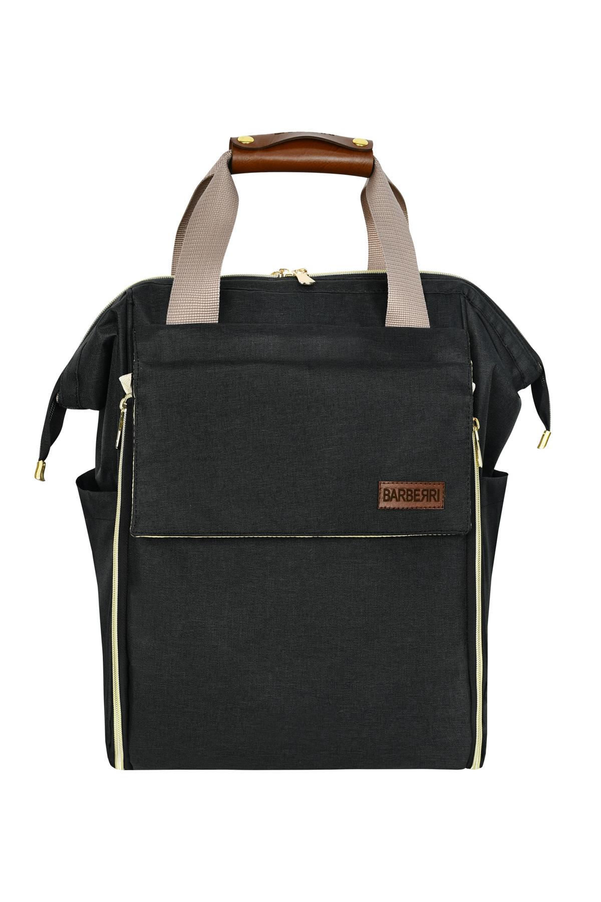 Cok Amacli Anne Bebek Bakim Sirt Cantasi Spor Model Siyah