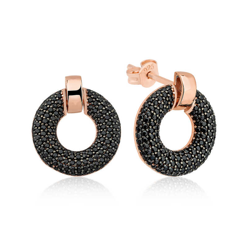 Gumus Siyah Cok Tasli Daire Kupe