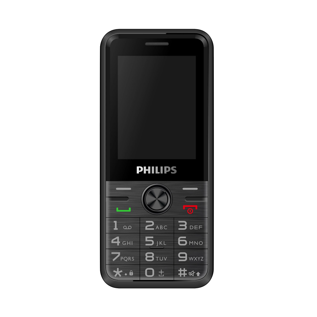 PHILIPS Xenium E6500, 128Mb, Siyah, 48Mb Ram, 2,4inc Ekran, Arka Kamera, 4G Cift Sim Destegi, FM Radyo, 1700mAh Pil, El Feneri, Turkiye KVK Garantili