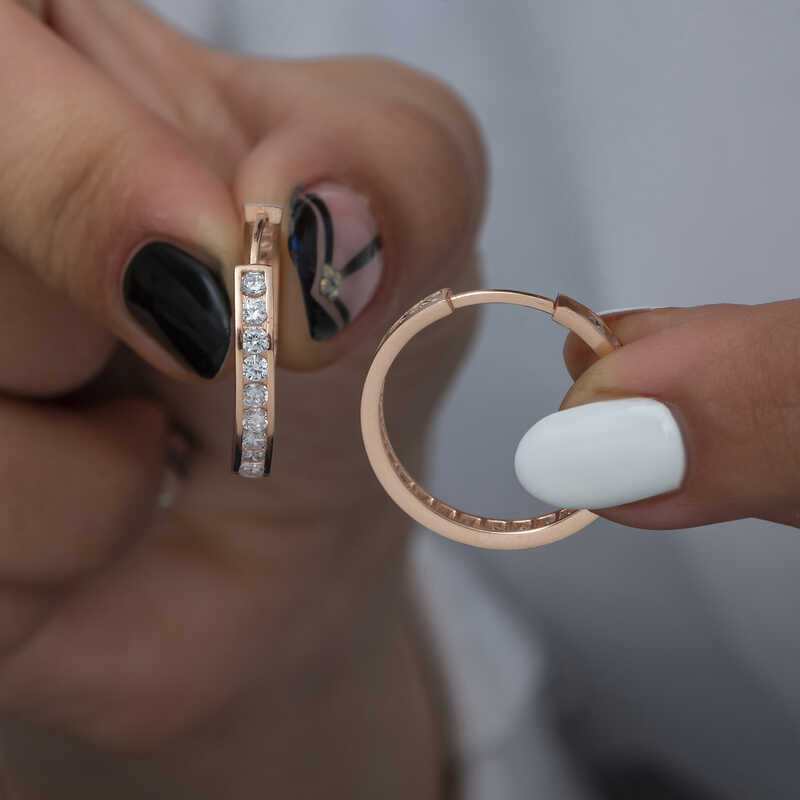 Gumus Zirkon Tasli Halka Kadin Kupe