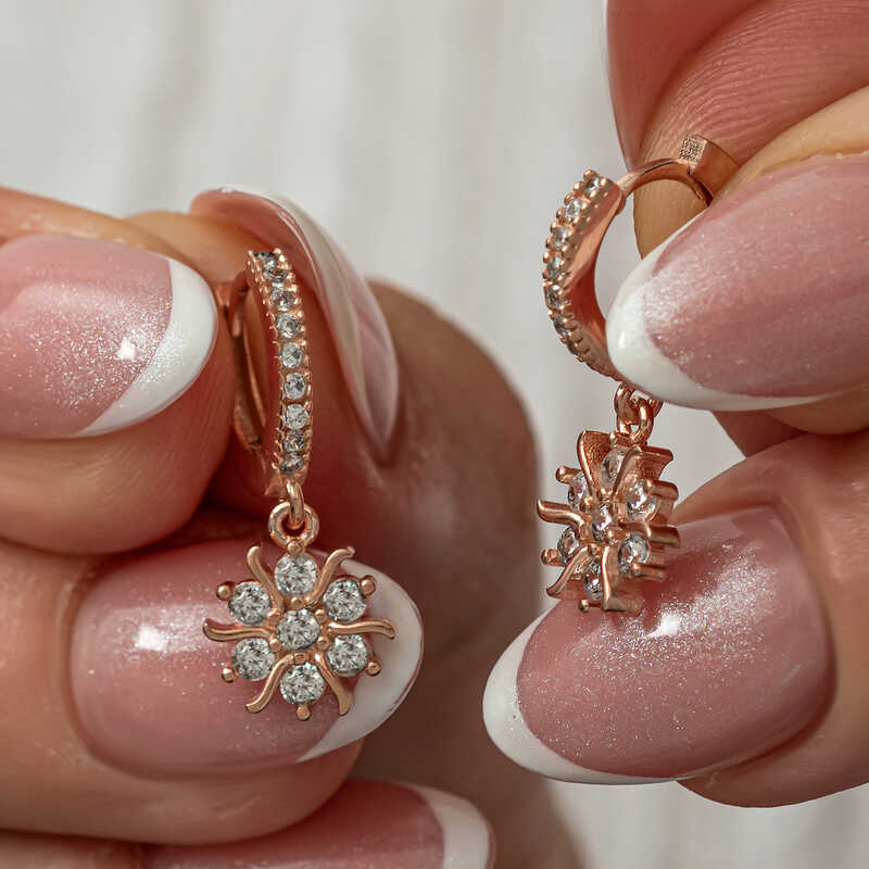 Gumus Rose Sallantili Gunes Kadin Kupe