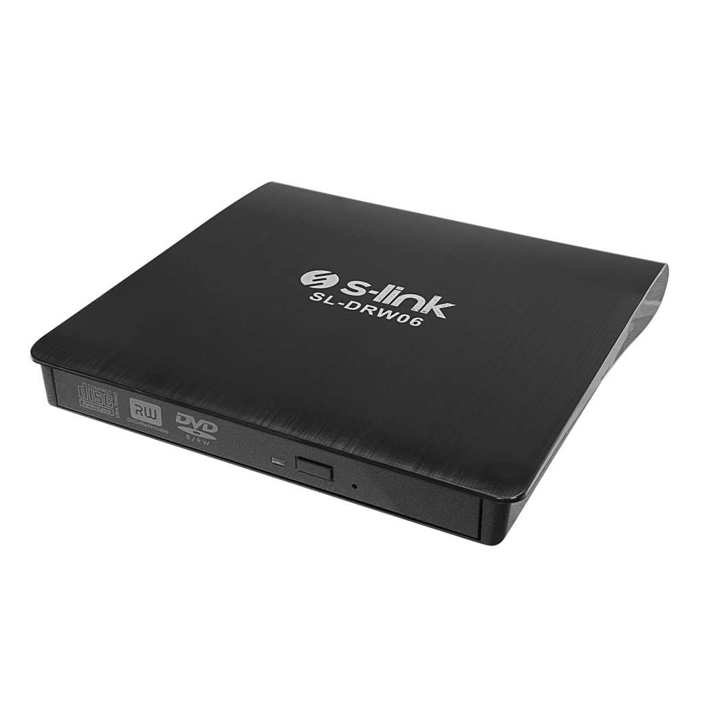 S-LINK SL-DRW06, USB 3.0, External, Siyah, Slim, CD-R/DVD-R/RW Optik Okuyucu/Yazici.