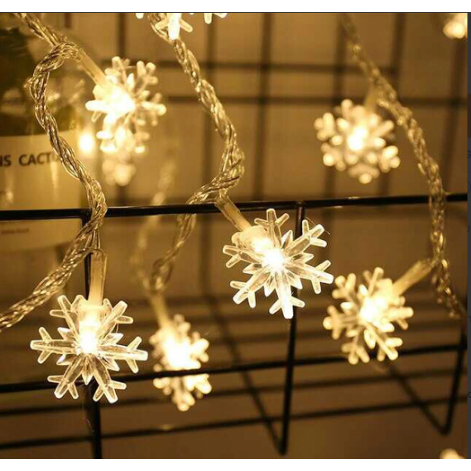 Kar Tanesi 5m 28 Led Gun Isigi kartanesi:4cm PILLI 2 KADEMELI