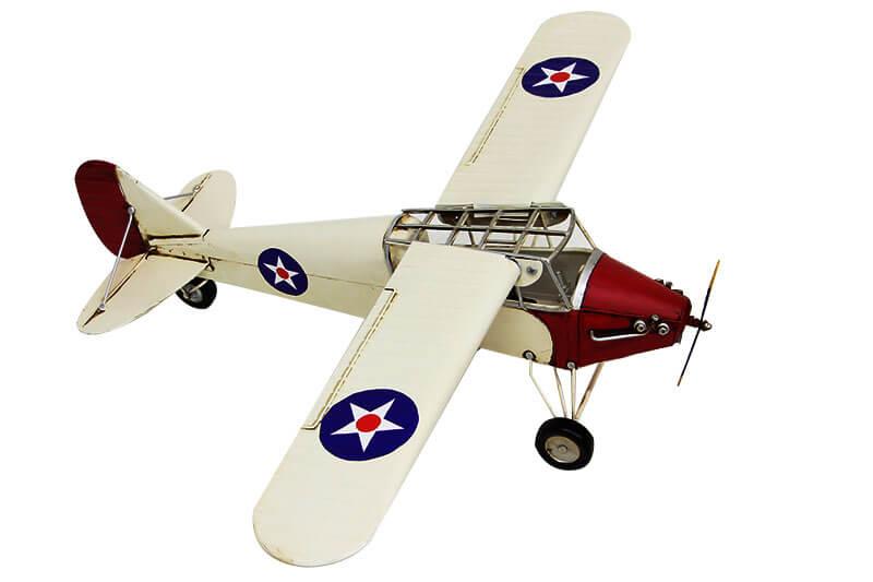 Dekoratif Metal Ucak Cift Kanatli Vintage Ev Ofis Hediyelik