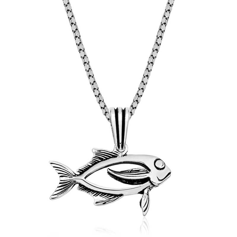 925 Ayar Gumus Balik Gumus Kolye