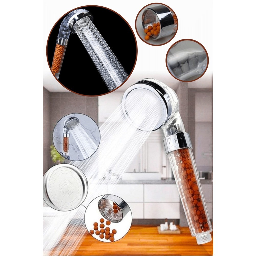 Boncuklu Su Tasarruflu Kirec Onleyici Dus Basligi