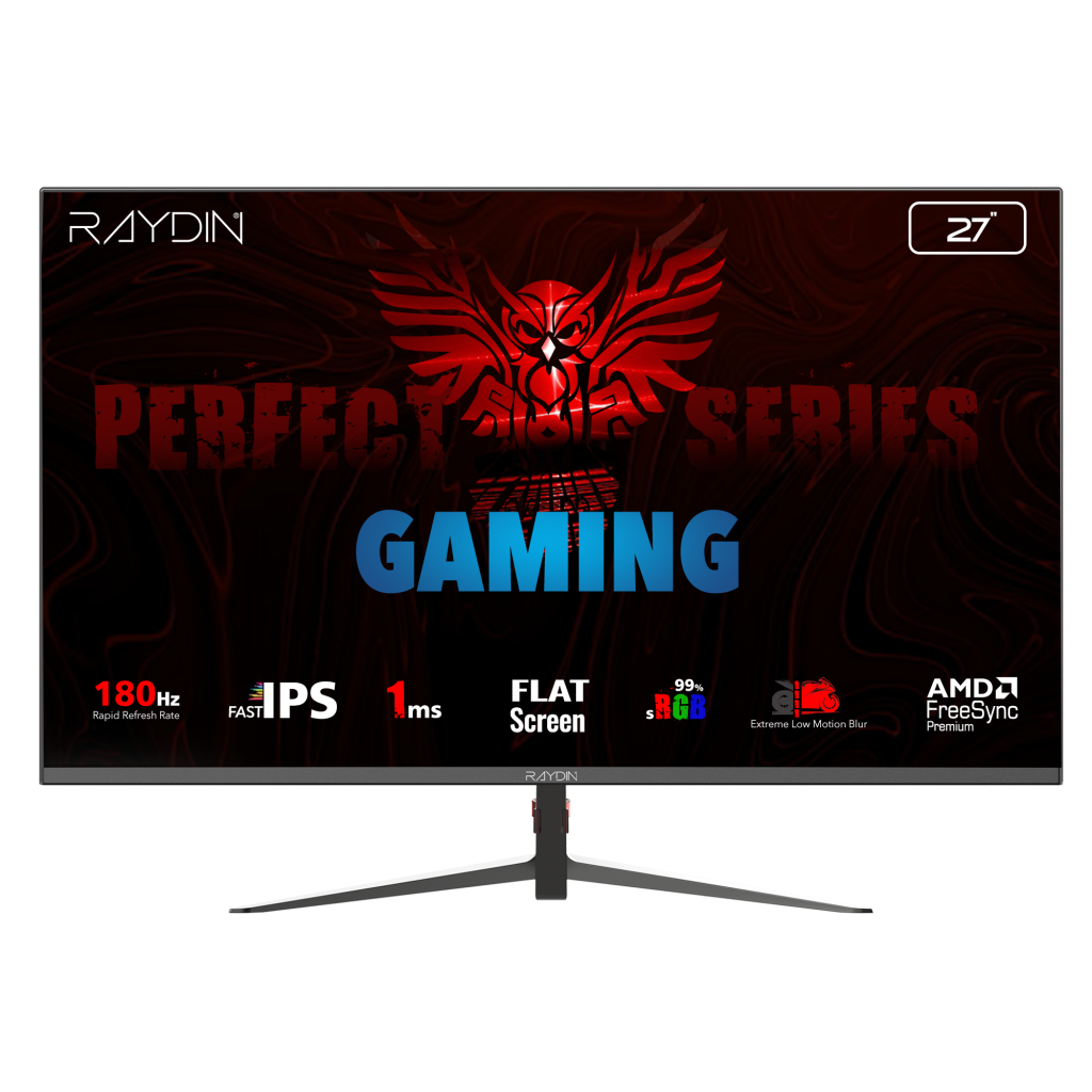 RAYDIN MM27DFI-180HZ, 27", 1ms, 180Hz, Full HD, HDMI, DP, IPS LED, Flat, Frameless, FreeSync Gaming Monitor