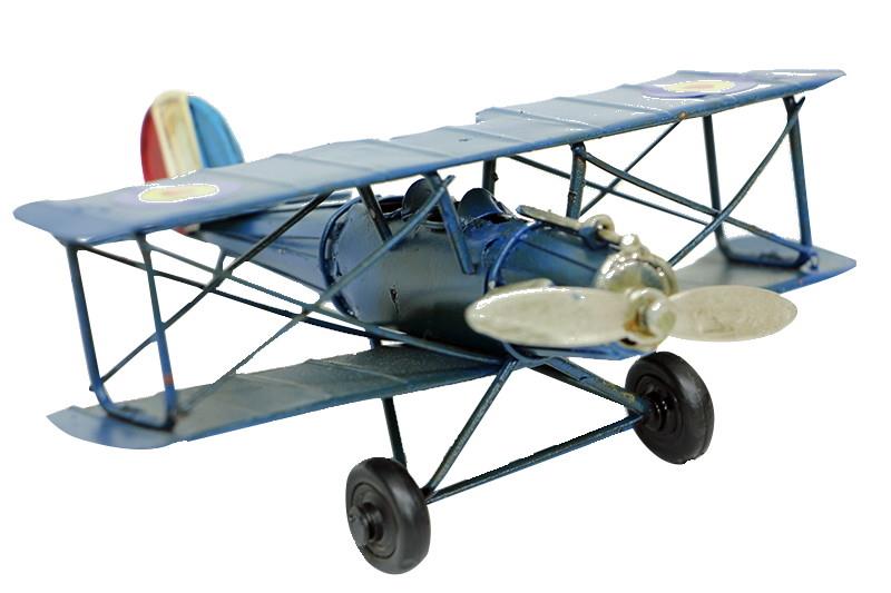 Dekoratif Metal Ucak Cift Kanatli Biblo Dekoratif Hediyelik