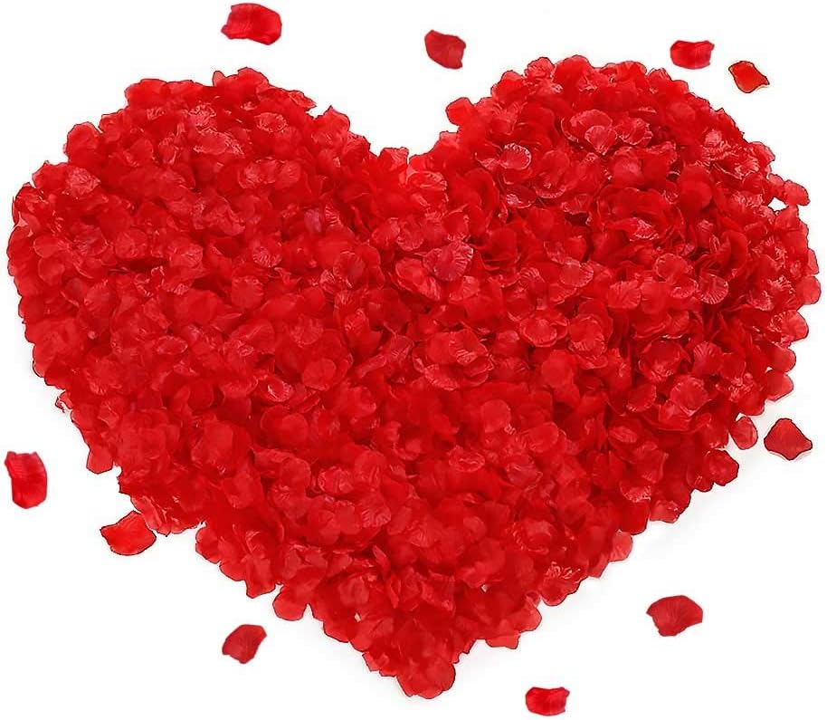 Kirmizi Renk Gul Yapragi Sekilli Konfeti – 5 Paket 500 Adet