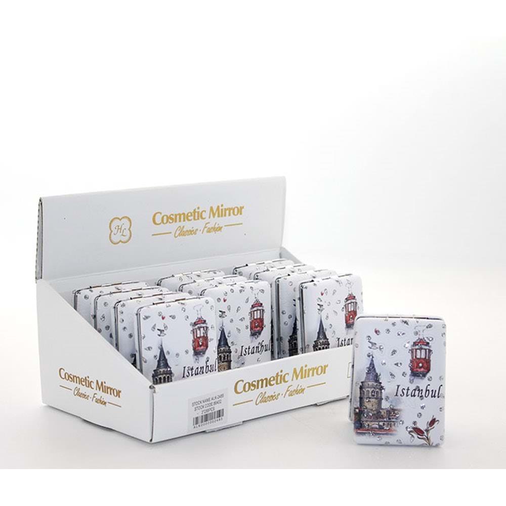 Tasli Istanbul Tasarimi El Aynasi Kalin