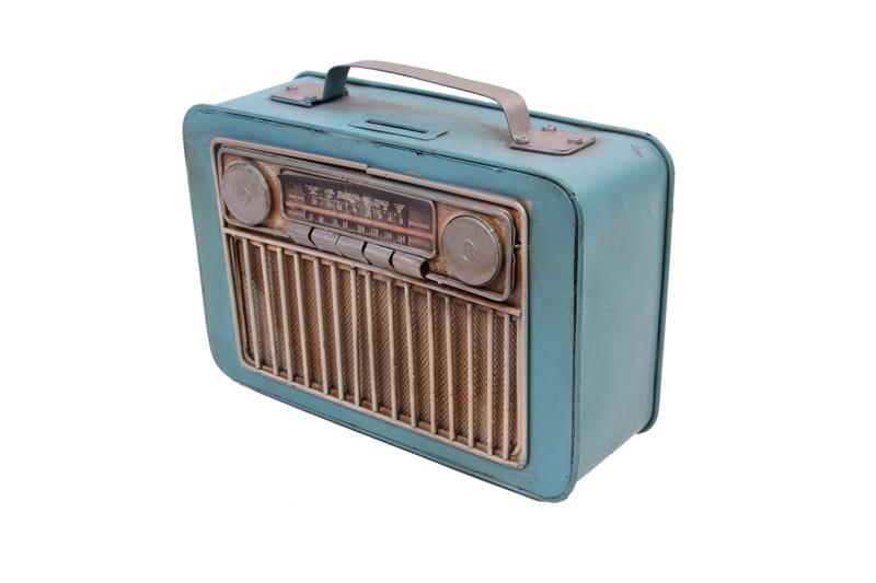 Dekoratif Metal Radyo Kumbarali Hediyelik