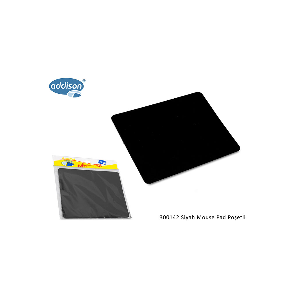 ADDISON 300142, 177x217x2mm, Lux, Big, MOUSE PAD,  (Siyah)