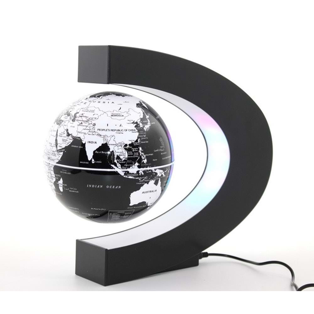 Miknatisli Ortada Donen Dunya Kure Dekoratif Hediyelik