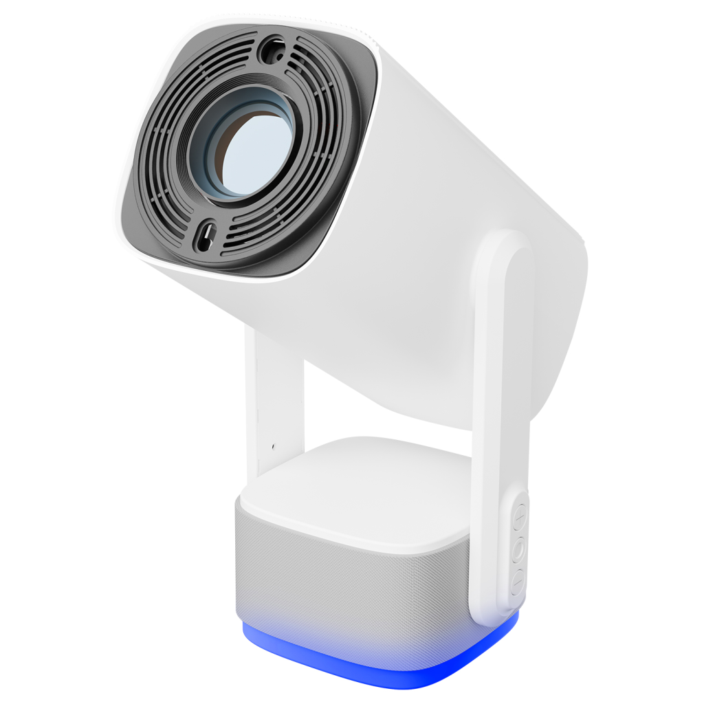 EVEREST PJ08, Beyaz, 150 LED Lumen, 1280x720, 1xHDMI, 1xUSB, WiFi, Bluetooth, 30.000 Saat Led Omru, 6W Speaker, 5200mAh Batarya, Tasinabilir, Android 11, 4K Destekli Projeksiyon Cihazi