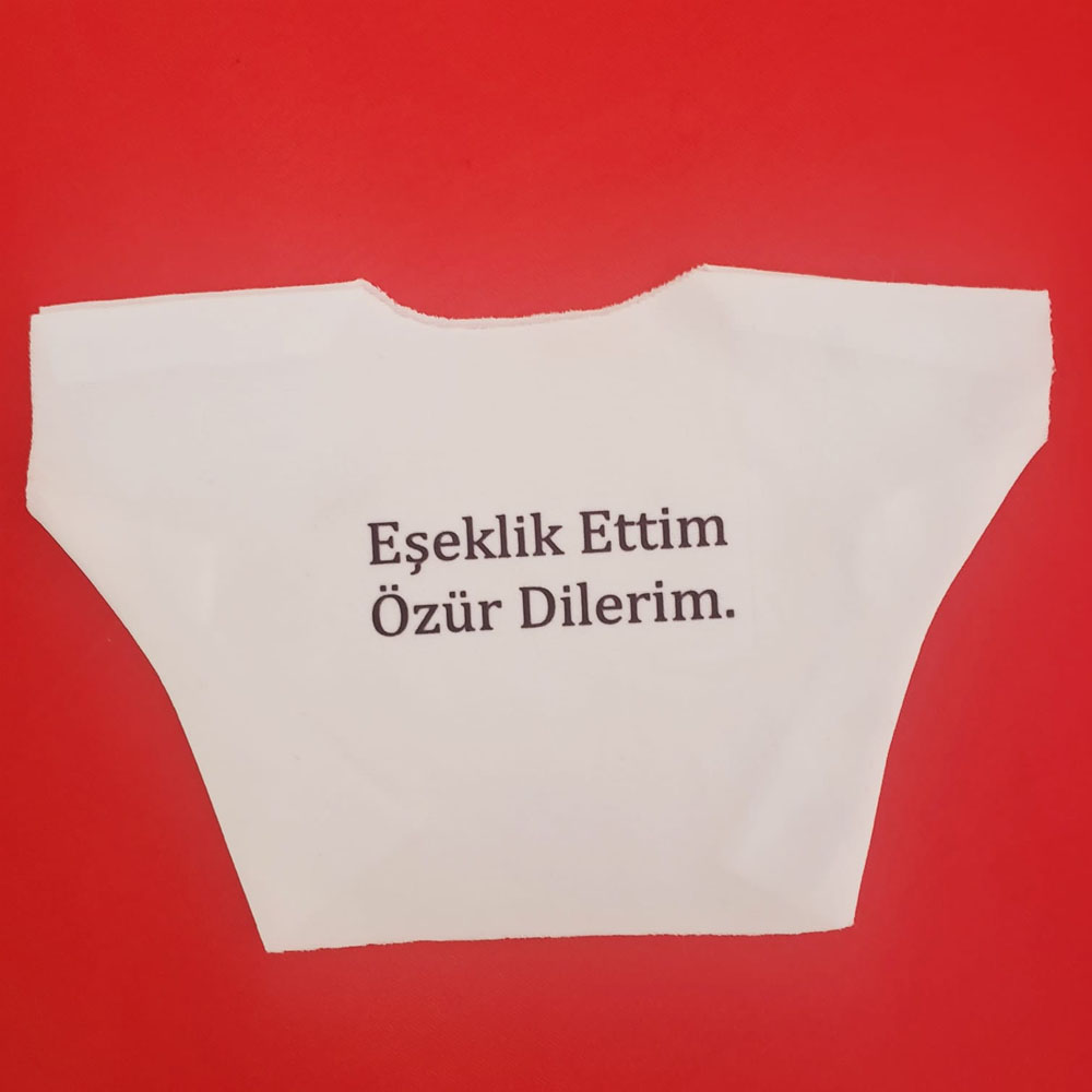 Eseklik Ettim Yazili Oyuncak Tisortu