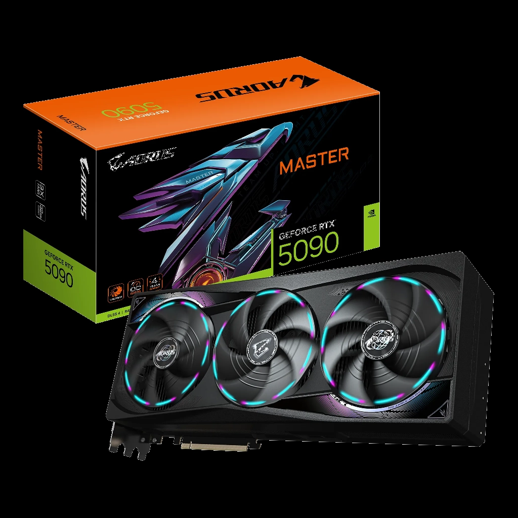 GIGABYTE GV-N5090AORUS M-32GD, RTX5090, AORUS MASTER, 32Gb, GDDR7, 512BIT, 3 Fanli, 1xHDMI, 3xDP, GAMING Ekran KARTI
