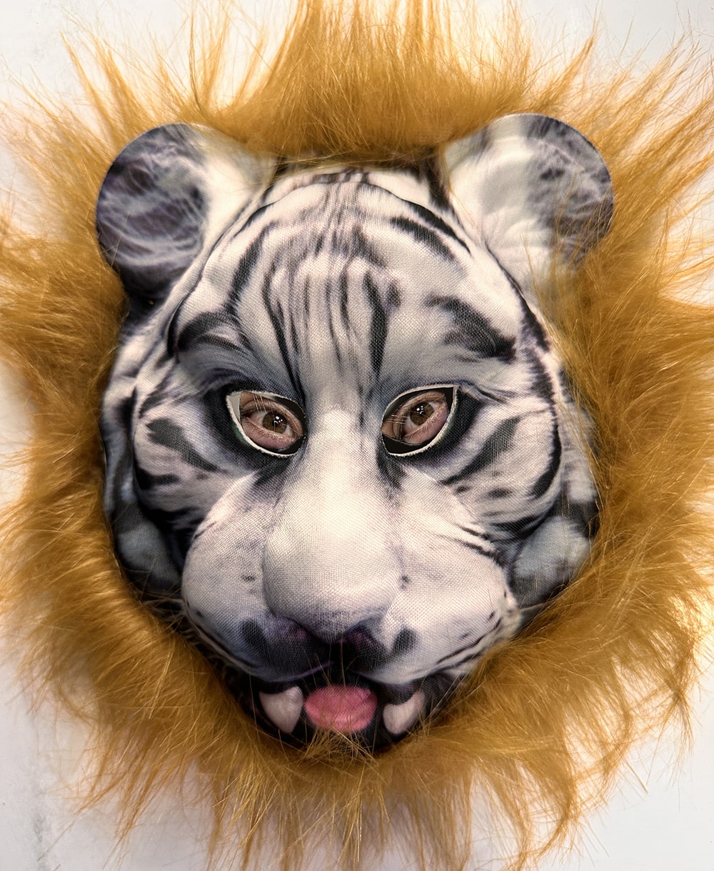 Kahverengi Sacli Disli Kaplan Maskesi Mega Pelus 25 No