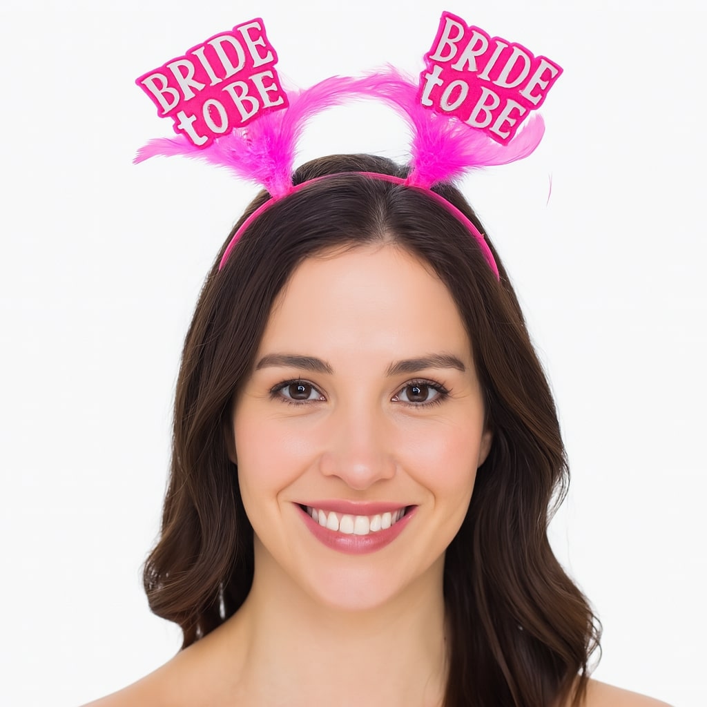 Pembe Renkli Bride to Be Parti Taci – Bekarliga Veda Gecesi Icin