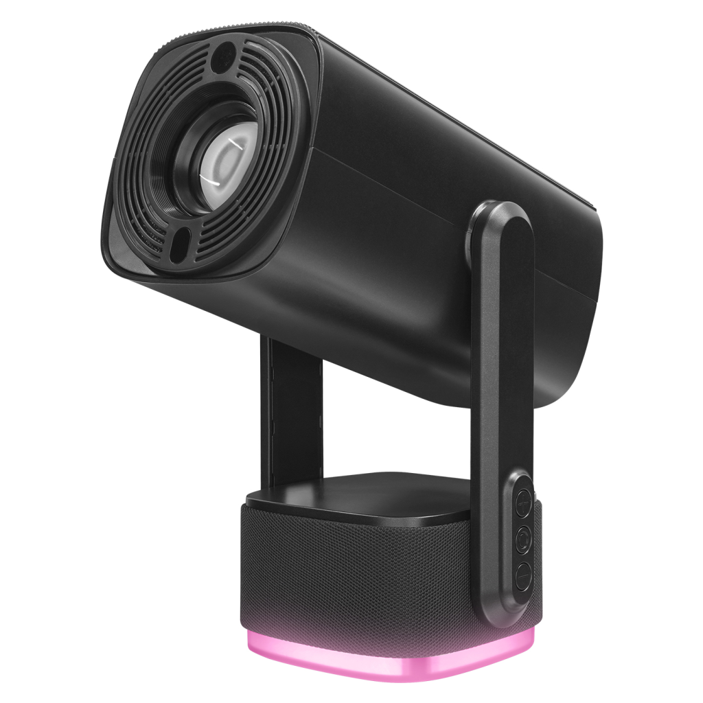 EVEREST PJ08, Siyah, 150 LED Lumen, 1280x720, 1xHDMI, 1xUSB, WiFi, Bluetooth, 30.000 Saat Led Omru, 6W Speaker, 5200mAh Batarya, Tasinabilir, Android 11, 4K Destekli Projeksiyon Cihazi