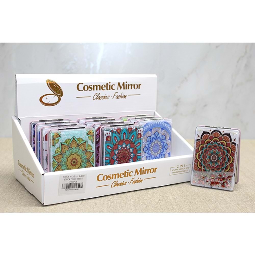 Mandala Desenli Hareketli Sulu El Aynasi