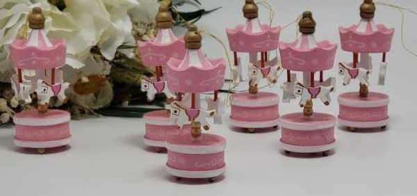 6'li Atli Karinca Acik Pembe Dekoratif Hediyelik