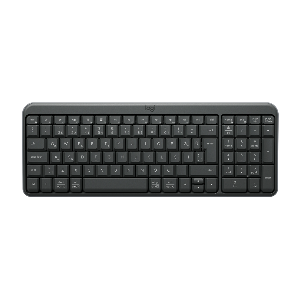 LOGITECH K250, Siyah, 920-013460, Bluetooth, Turkce Q, Multimedya, Kompakt Klavye