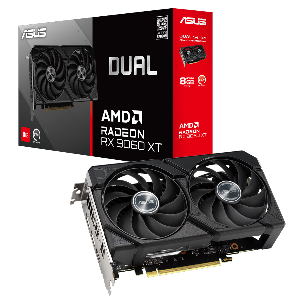 ASUS DUAL-RX9060XT-8G, 8Gb, 128Bit, GDDR6, 1xHDMI, 2xDP, GAMING Ekran Karti