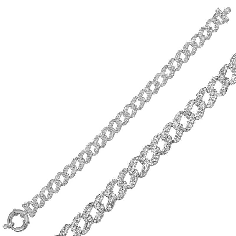 925 Ayar Gumus Tasli Gurmet Bileklik