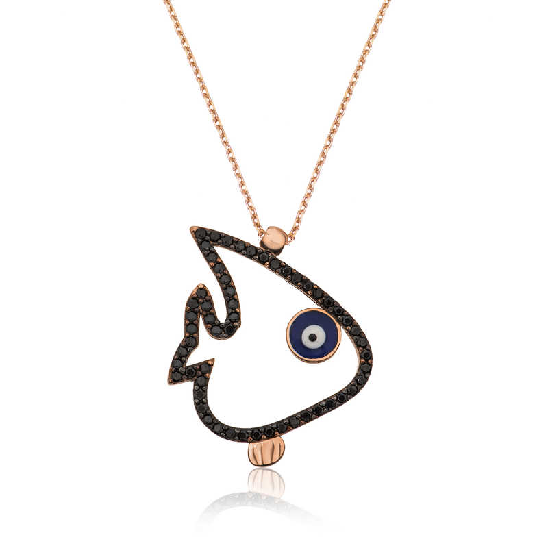 925 Ayar Gumus Balik Kadin Gumus Kolye