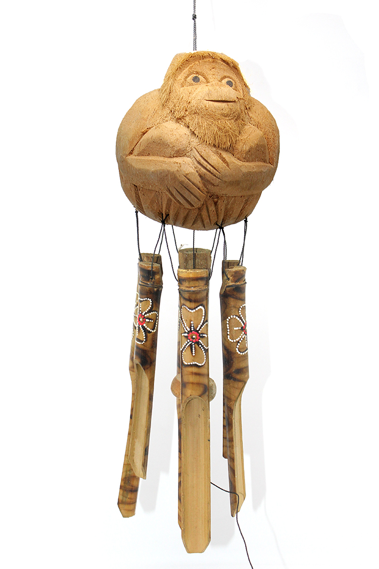 Maymunlu Bambu Ruzgar Cani