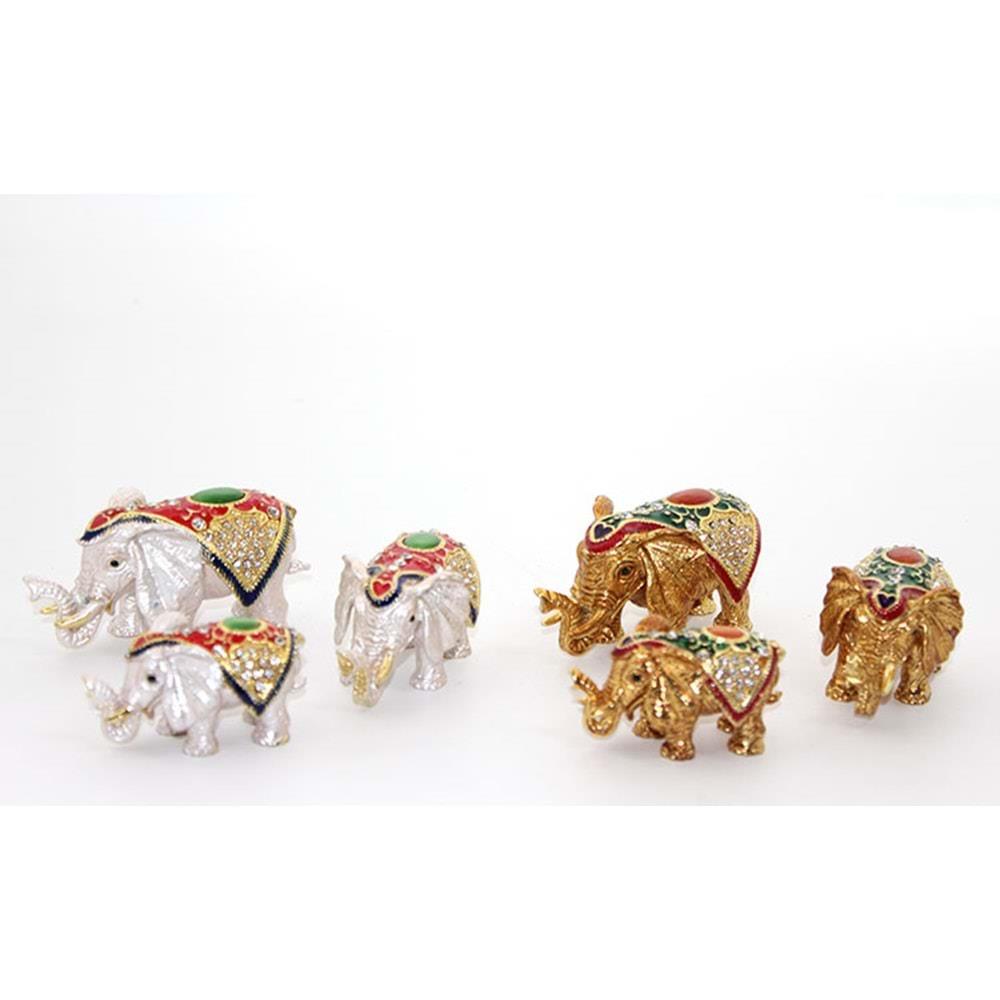 Tasli 3'Lu Fil Figuru