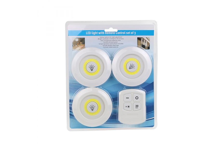 Uzaktan Kumandali Yapiskanli Led Spot Lamba Kamp Lamba