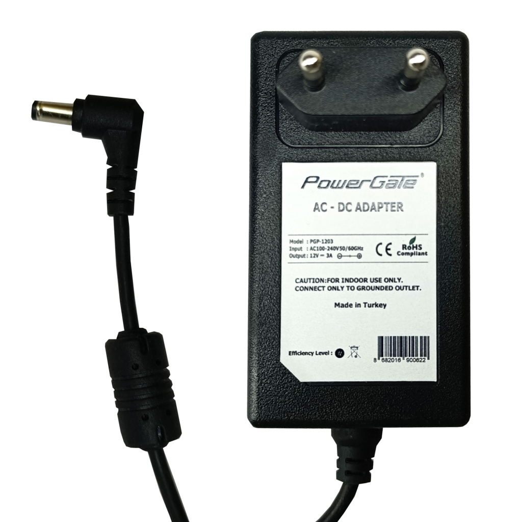 PowerGate PGP-1203, 12V, 3A, DC ADAPTOR