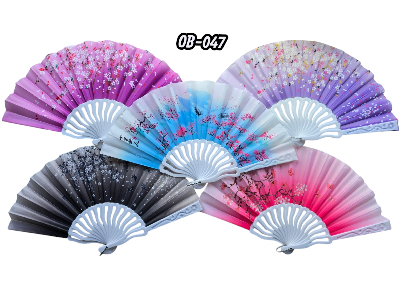 Plastik Kumas Yelpaze 12'li Karisik OB-047