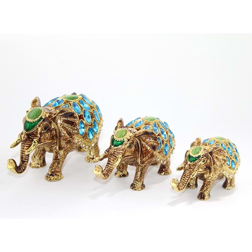 Tasli 3'Lu Fil Figuru