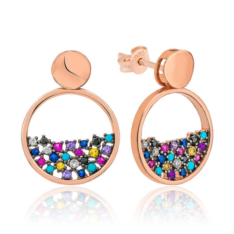 925 Ayar Gumus Mix Tasli Cig Damlasi Bayan Kupe