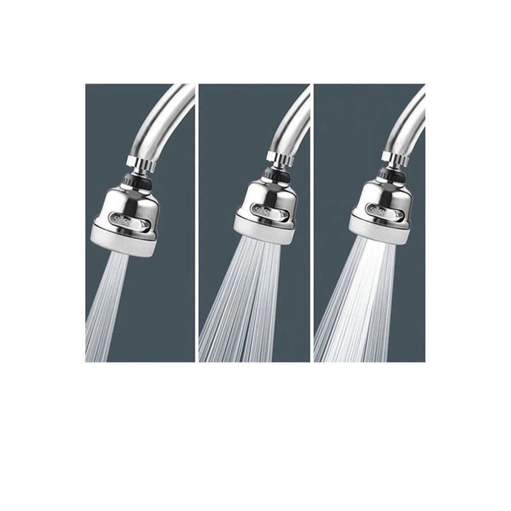 Krom 3 Fonksiyonlu Mutfak Lavabo Basligi 360 Derece Doner Musluk Ucu