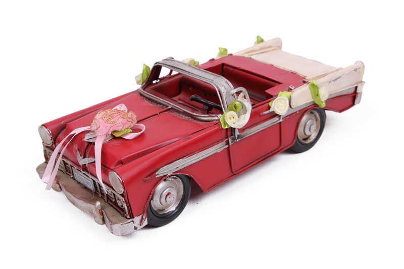 Dekoratif Metal Araba Ustu Acik Vintage Biblo Hediyelik