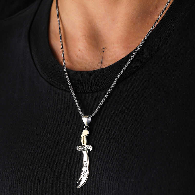 Gumus Hz. Ali Zulfikar Kilici Kolye