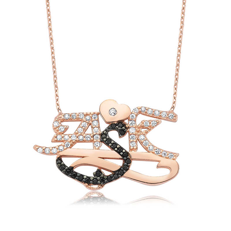 925 Ayar Gumus Ask Yazili Kadin Gumus Kolye