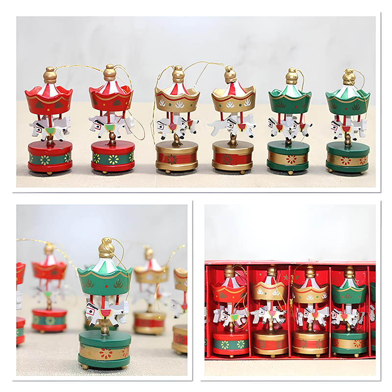 Ahsap 6'Li Dekoratif Atli Karinca