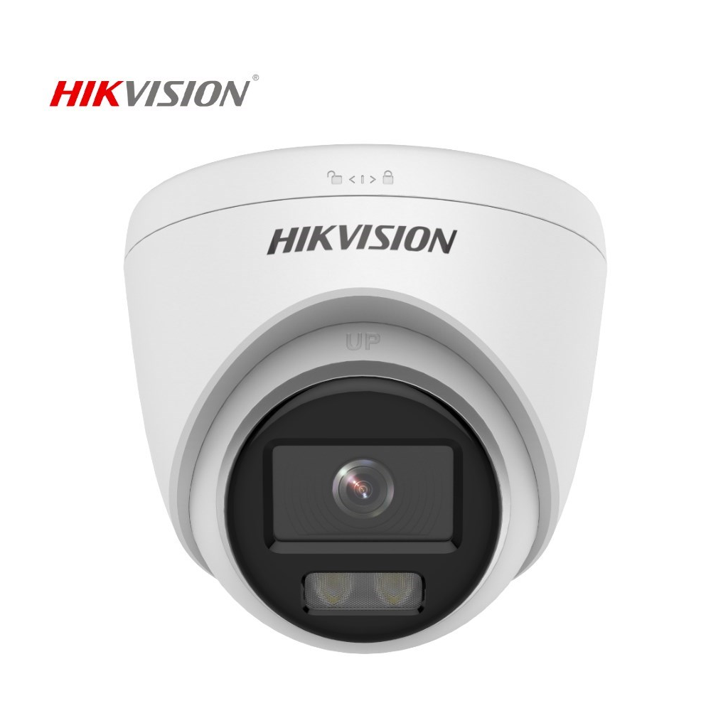 HIKVISION DS-2CD1327G0-LUF 2Mpix, 2,8mm Lens, H265+, 30Mt Gece Gorusu, Dahili Mikrofon, Color Vu Lite, Full Time Color, Dome IP Kamera