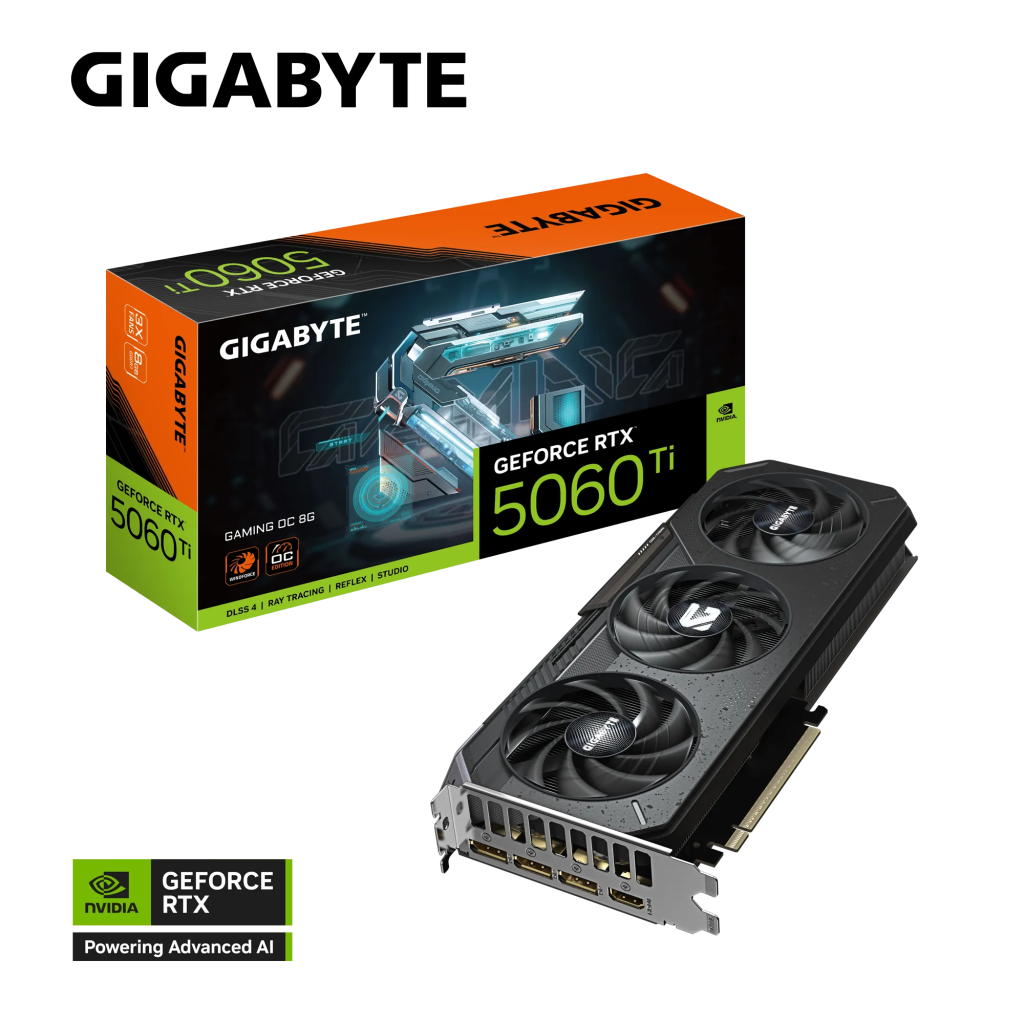 GIGABYTE GV-N506TGAMING OC-8GD, RTX5060TI, GAMING OC, 8Gb, GDDR7, 128BIT, 3 Fanli, 1xHDMI, 3xDP, GAMING Ekran KARTI