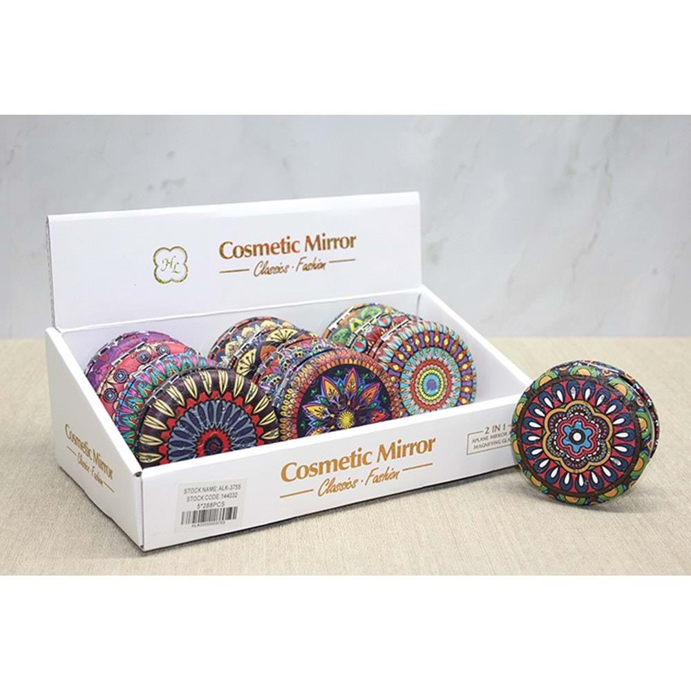 Tasli Yuvarlak El Aynasi Kalin