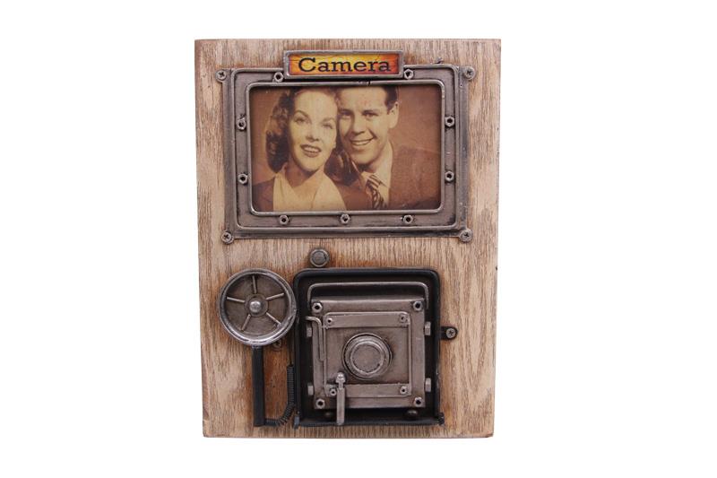Dekoratif Metal Cerceve Fotograf Makinesi Dekorlu Hediyelik