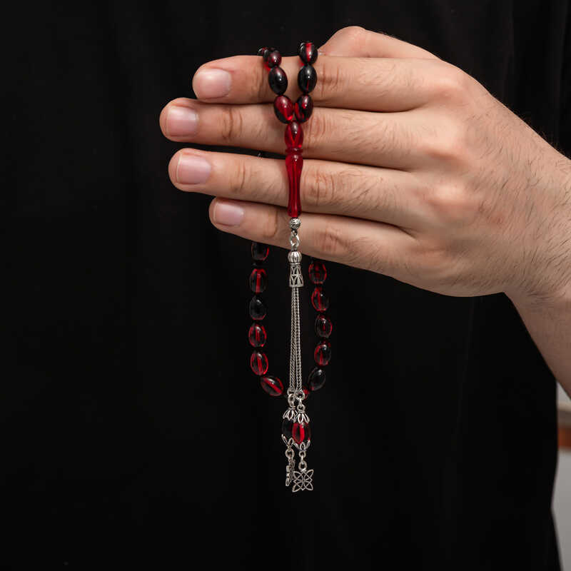 Gumus Puskul Sikma Kehribar Tesbih