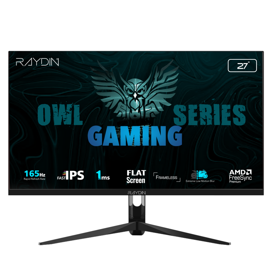 RAYDIN G270IPS165, 27", 1ms, 165Hz, Full HD, HDMI, DP, USB, Hoparlor, IPS LED, Frameless, FreeSync Gaming Monitor